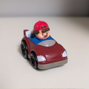 🩵3/$20🩵 Little People Wheelies Red Car, Mustach Man